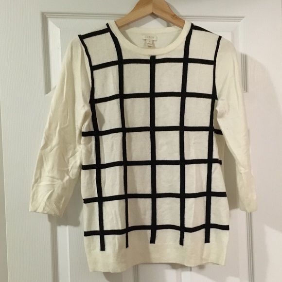 J. Crew windowpane sweater S